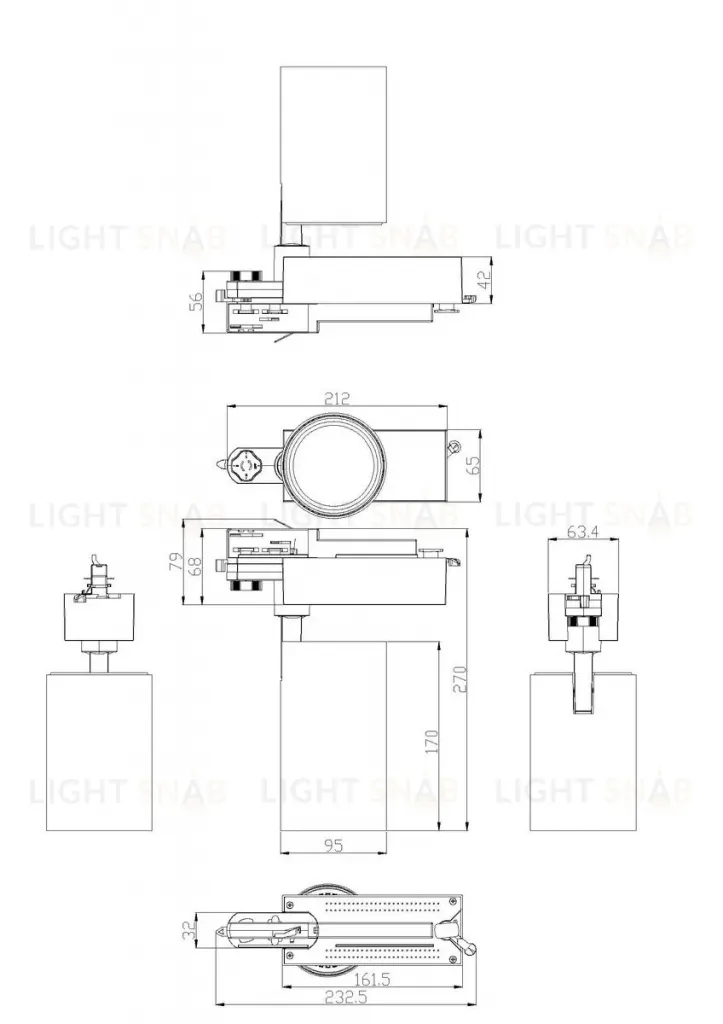 Трековый светильник ЭРА SТR-30-36-30K-B40 Б0049780 Б0049780