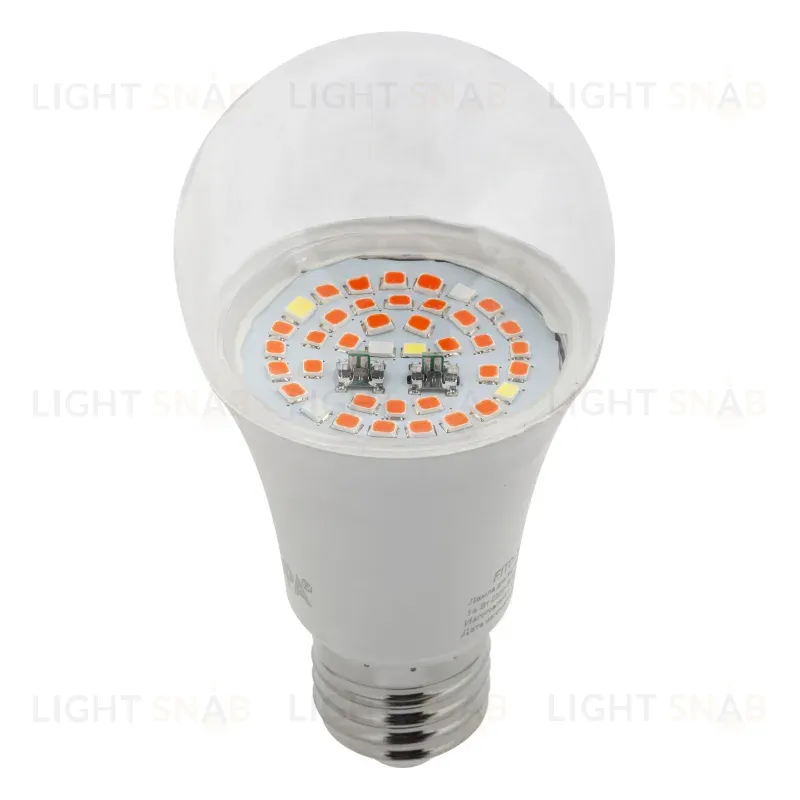 Фитолампа для растений светодиодная ЭРА E27 12W 1300K FITO-12W-RB-E27 Б0050601 Б0050601