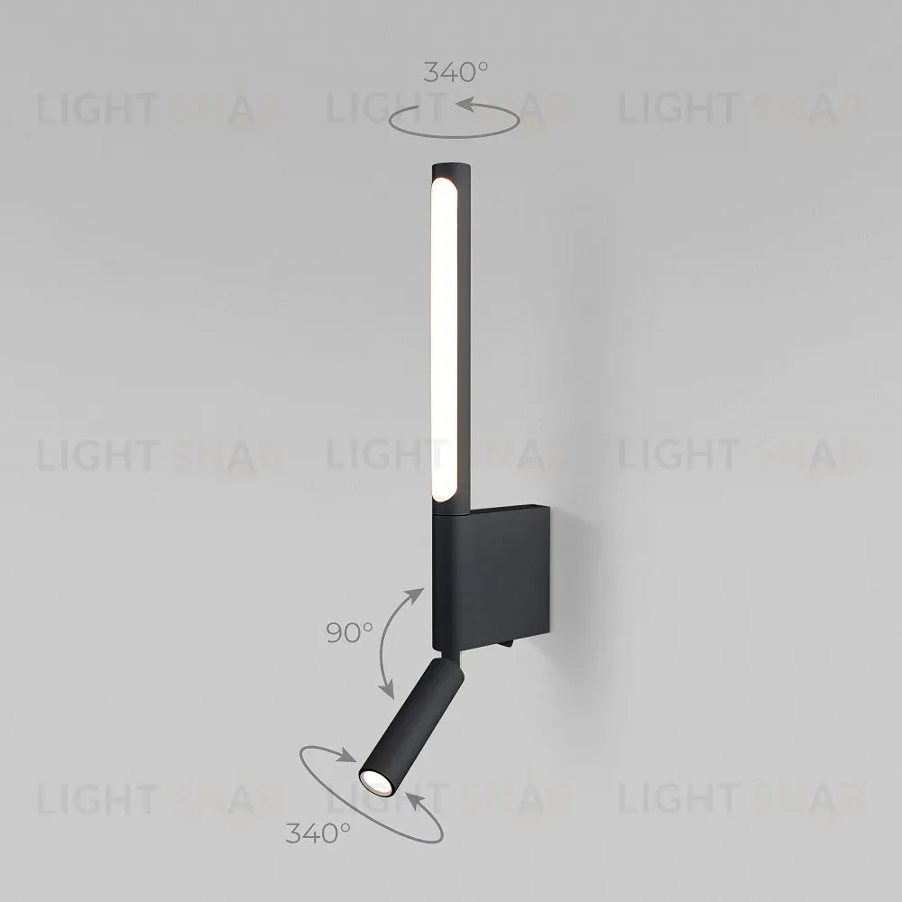 Настенный светодиодный светильник Elektrostandard Sarca 4690389180583 40111/LED черный a057584 4690389180583