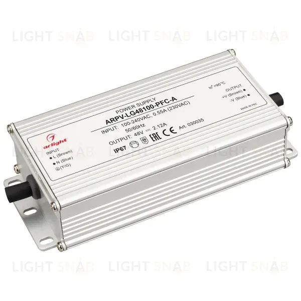 Блок питания Arlight ARPV-LG48100-PFC-A 48V 2.12A 100W IP67 030035 030035