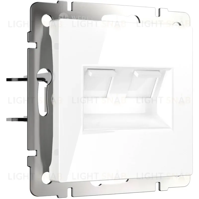 Розетка двойная Ethernet RJ-45 Werkel белый W1181101 4690389155376 4690389155376