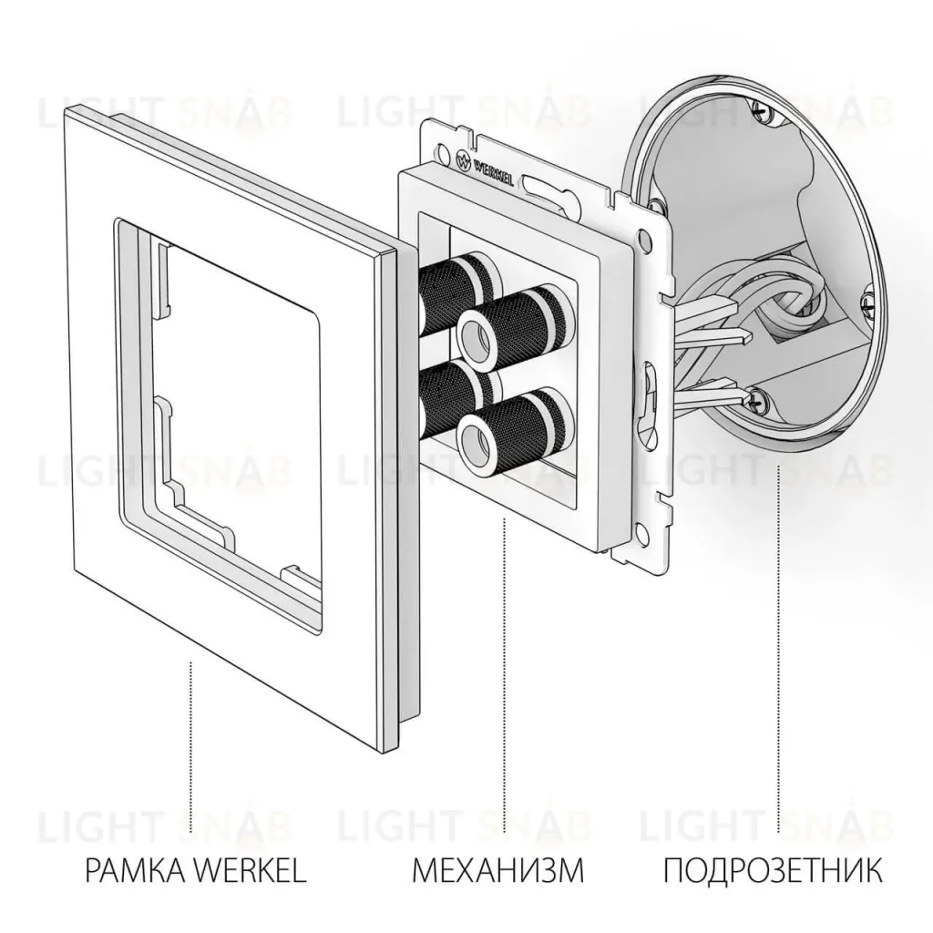Акустическая розетка Werkel черный матовый W1185008 4690389157059 4690389157059