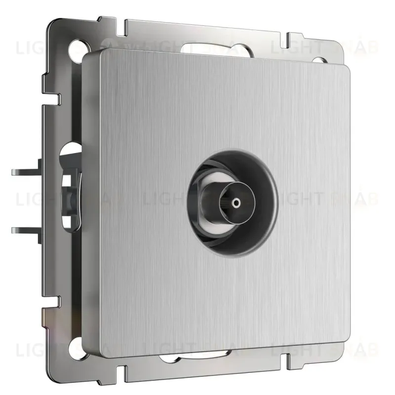 ТВ-розетка оконечная Werkel cеребряный рифленый W1183009 4690389159909 4690389159909