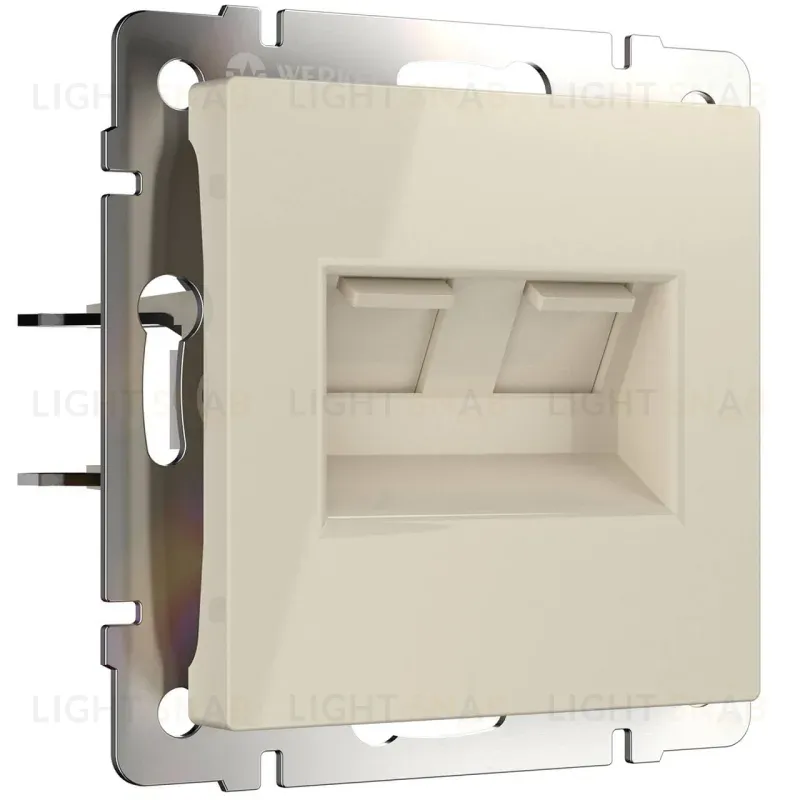 Розетка двойная Ethernet RJ-45 Werkel слоновая кость W1181103 4690389155864 4690389155864