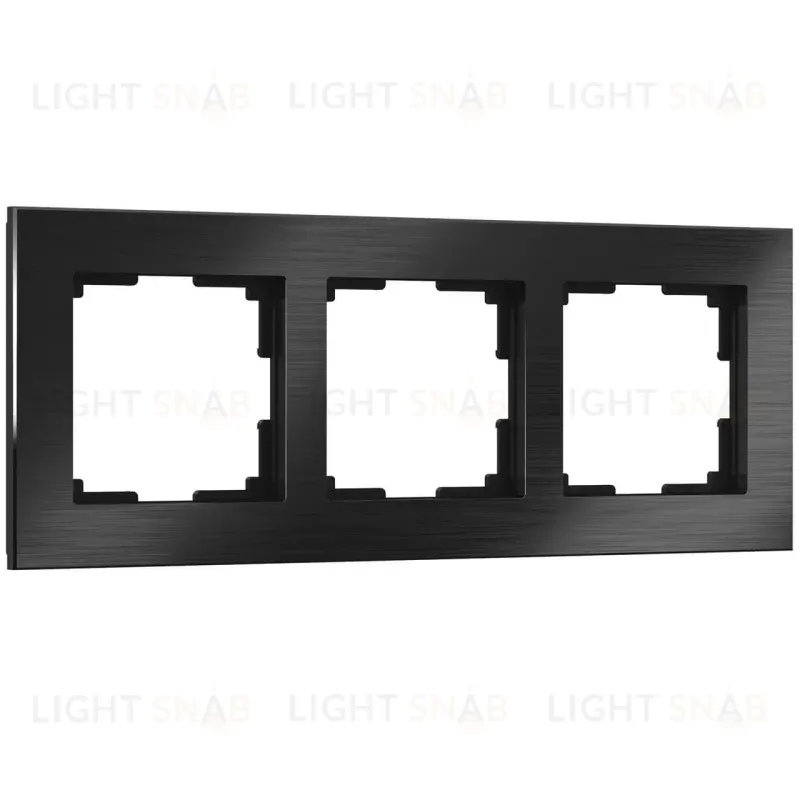 Рамка Werkel Aluminium на 3 поста черный алюминий W0031708 4690389158100 4690389158100
