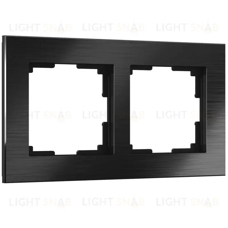 Рамка Werkel Aluminium на 2 поста черный алюминий W0021708 4690389158056 4690389158056