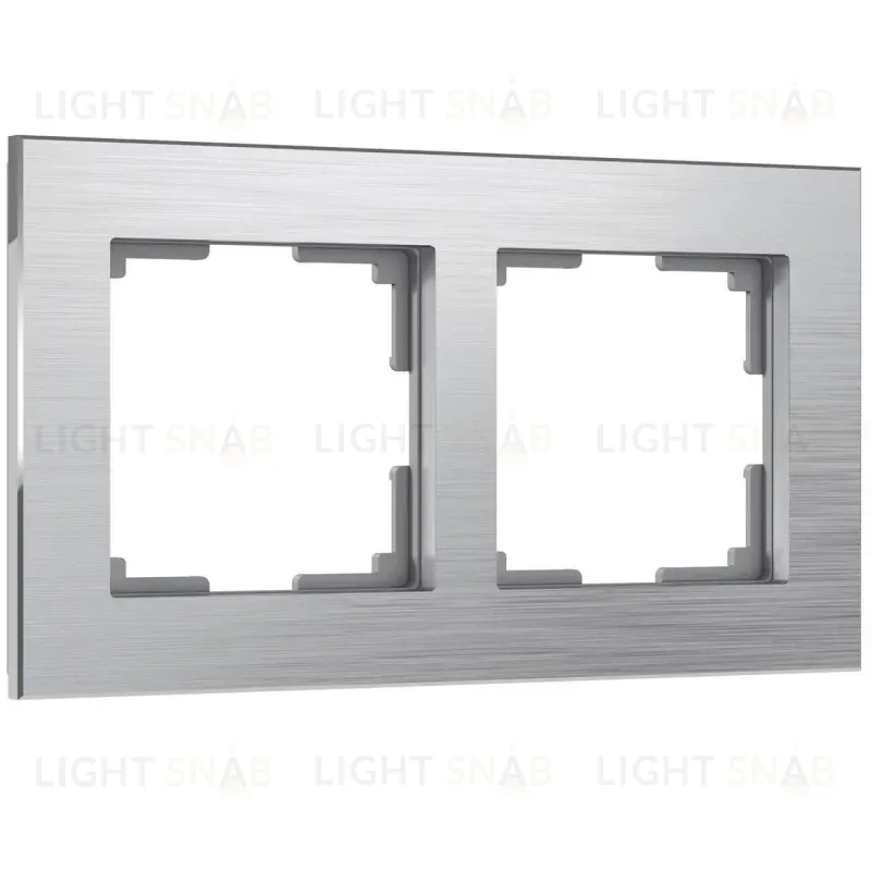 Рамка на 2 поста Werkel Aluminium алюминий W0021706 4690389158032 4690389158032