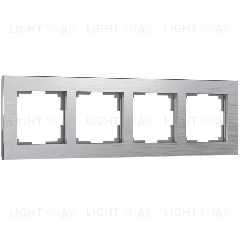 Рамка на 4 поста Werkel Aluminium алюминий W0041706 4690389158070 4690389158070