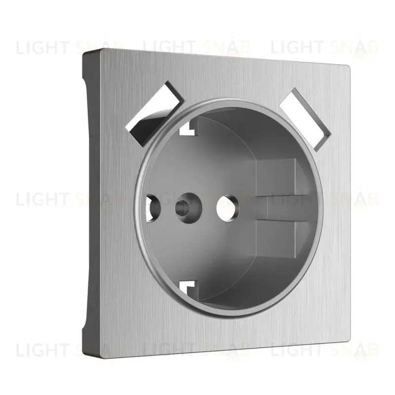 Накладка для розетки USB Werkel cеребряный рифленый W1179509 4690389159848 4690389159848