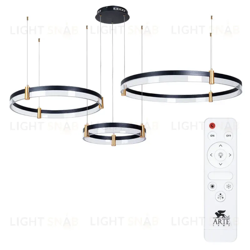 Подвесной светодиодный светильник Arte Lamp Mercury A2185SP-3BK A2185SP-3BK