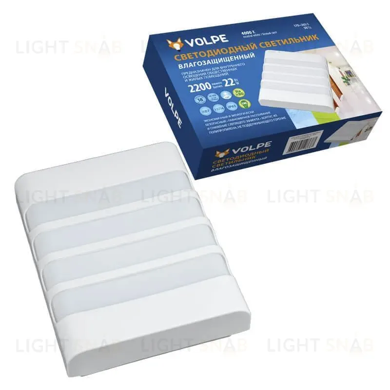 Потолочный светодиодный светильник Volpe ULW-Q280 22W/4000K/S01 IP65 White UL-00006710 ULW-Q280 22W/4000K/S01 IP65 White