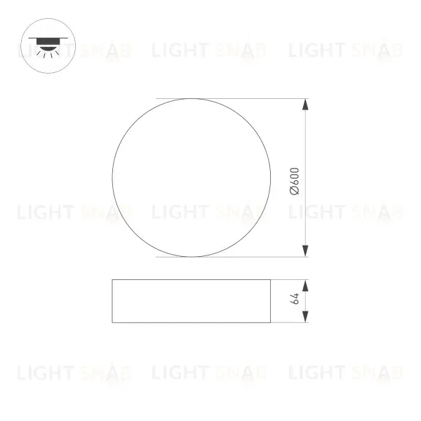 Светильник Arlight SP-RONDO-R600-60W Warm3000 034823 034823