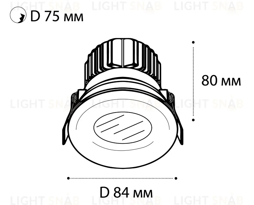 Встраиваемый светодиодный светильник Italline IT06-6016 white 4000K IT06-6016 white 4000K
