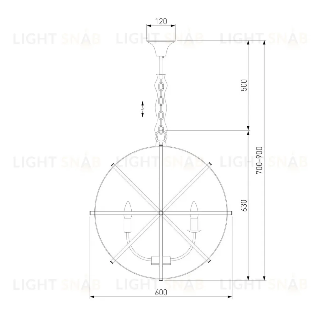 Подвесная люстра Eurosvet Santi 60139/6 хром Smart a058346 60139/6 хром Smart