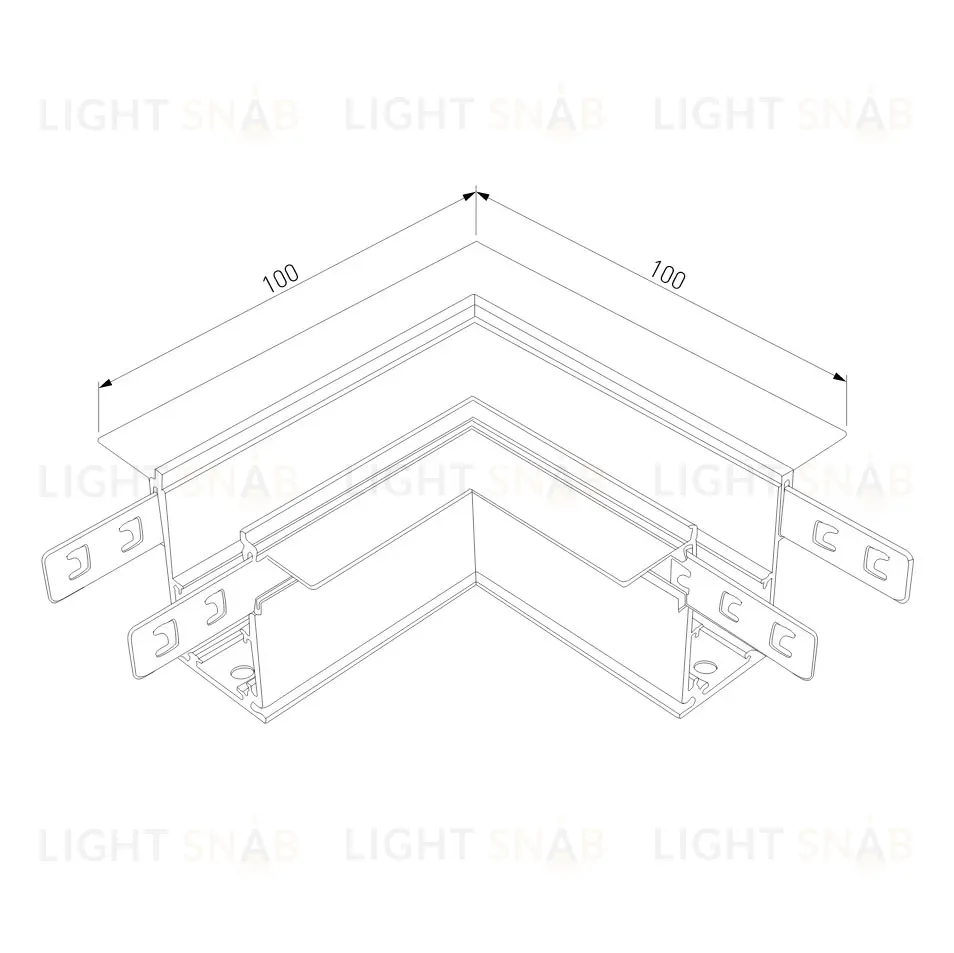 Коннектор угловой внутренний для встраиваемого шинопровода Elektrostandard Slim Magnetic 4690389178986 4690389178986