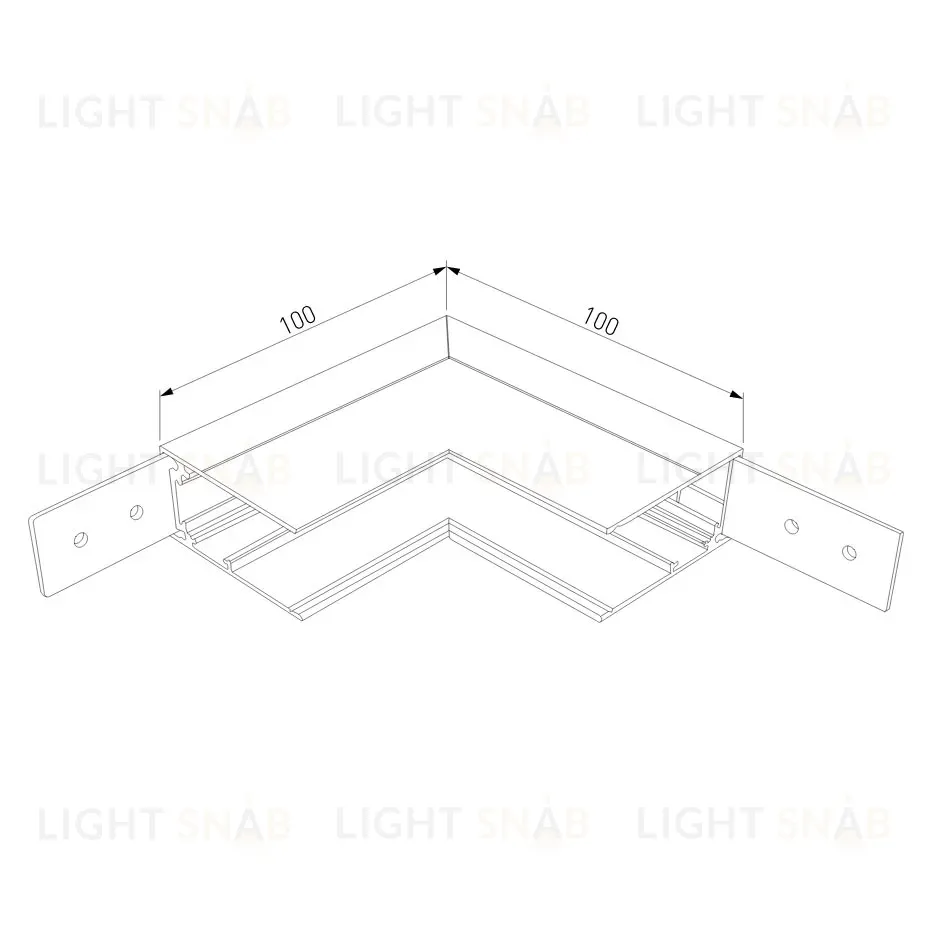 Коннектор угловой внутренний для накладного шинопровода Elektrostandard Slim Magnetic 4690389178993 4690389178993