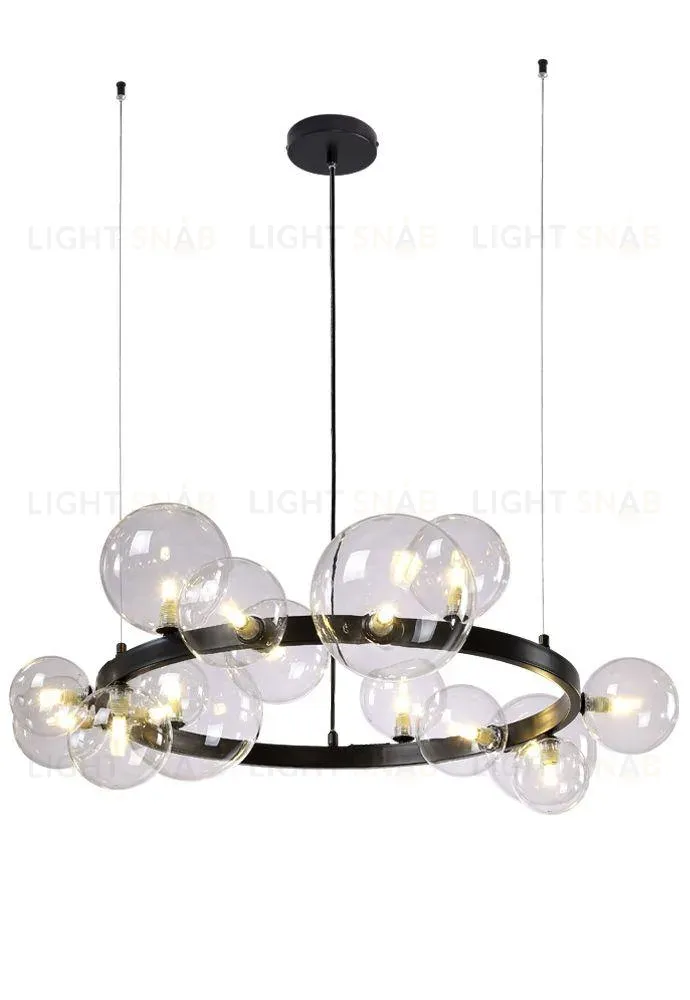 Подвесная люстра Crystal Lux Agata SP15 V2 Black/Transparente Agata SP15 V2 Black/Transparente
