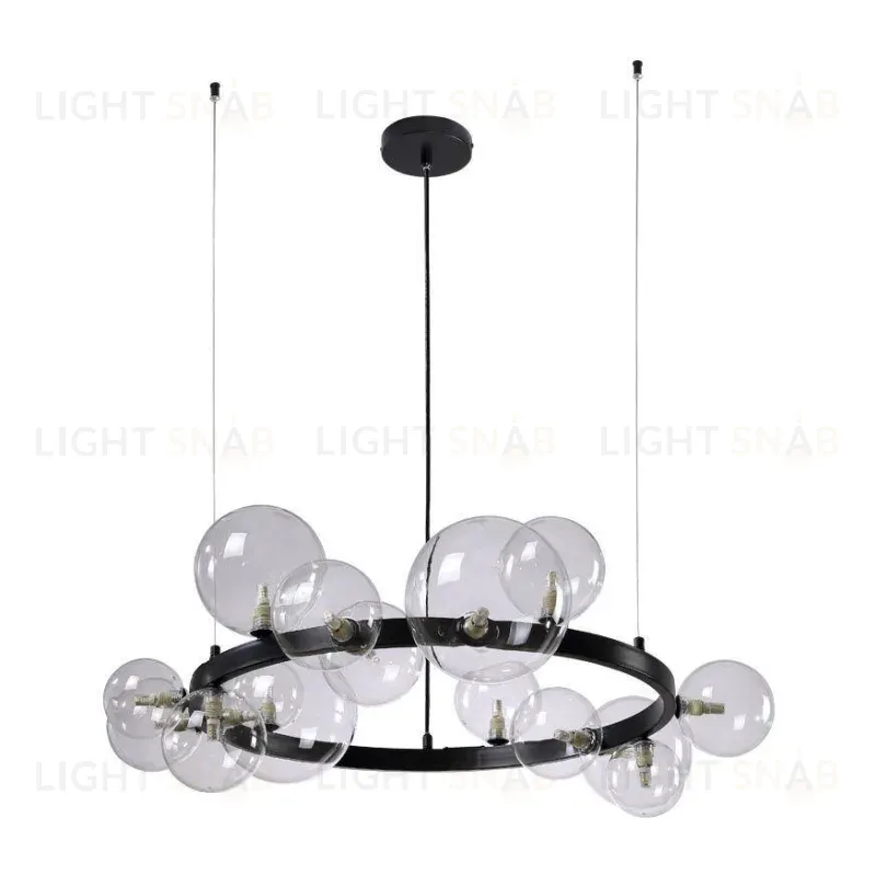 Подвесная люстра Crystal Lux Agata SP15 V2 Black/Transparente Agata SP15 V2 Black/Transparente