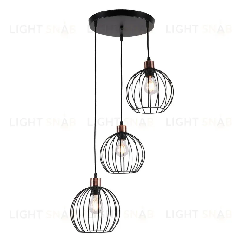 Подвесная люстра IMEX MD.0229-3-P BK MD.0229-3-P BK