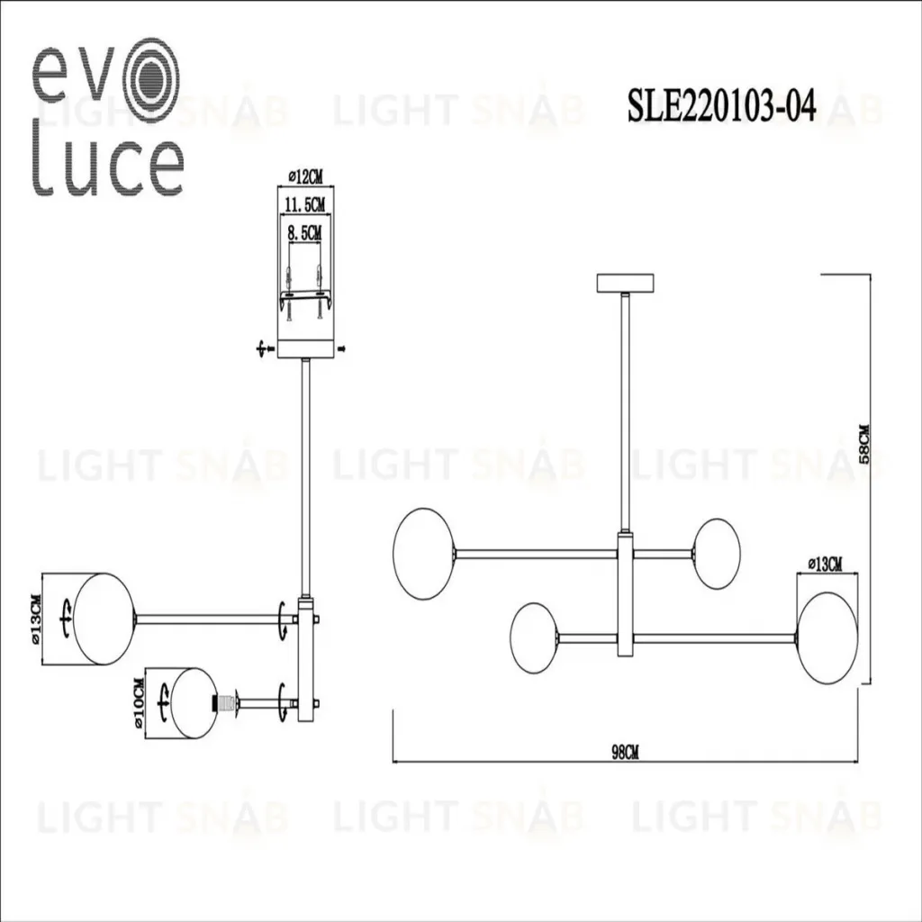 Подвесная люстра Evoluce Arcola SLE220103-04 SLE220103-04