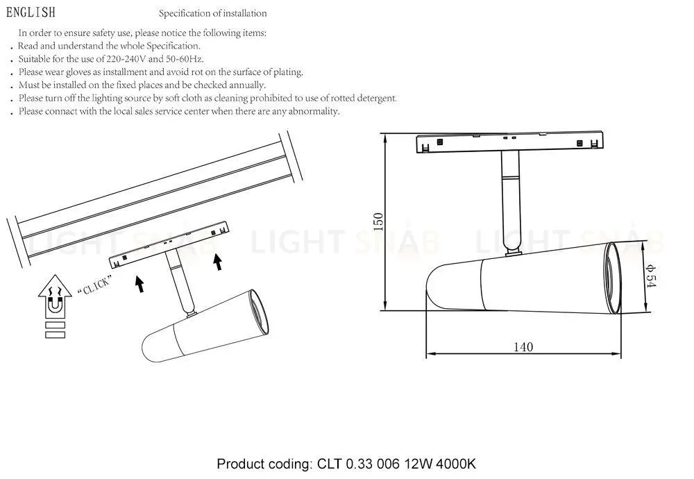 Трековый светодиодный светильник для магнитного шинопровода Crystal Lux Space CLT 0.33 006 12W WH-CH 4000K CLT 0.33 006 12W WH-CH 4000K