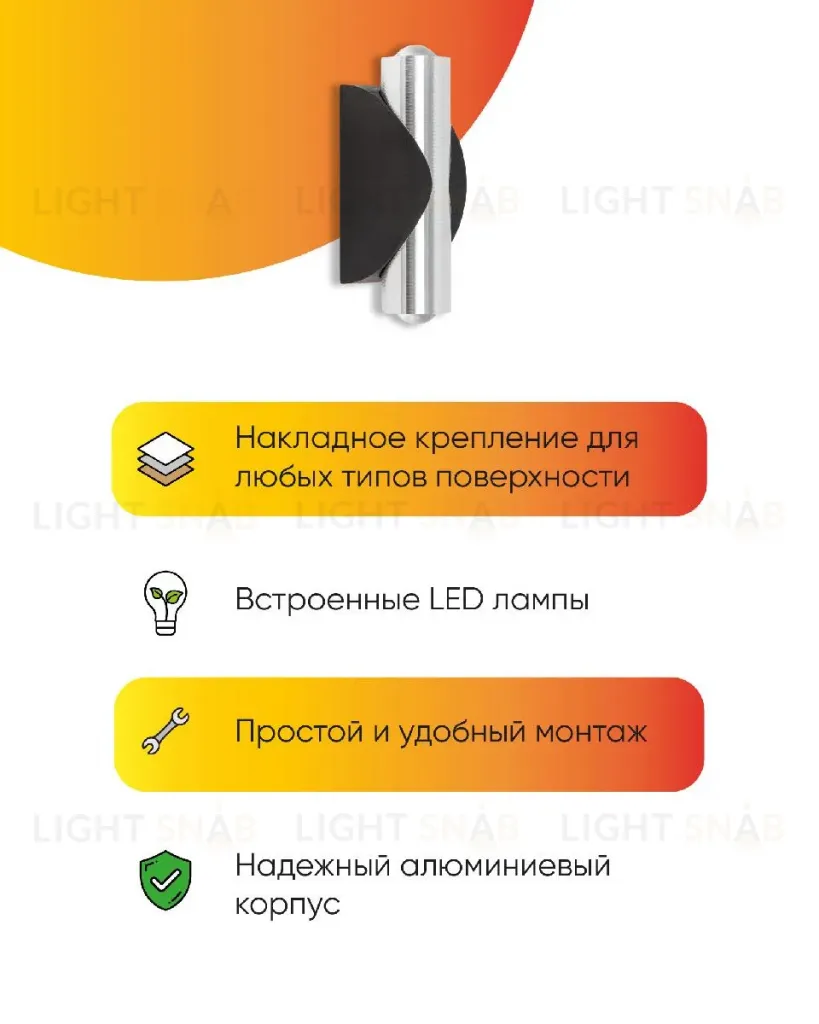 Настенный светодиодный светильник Abrasax Nora W1221 W1221