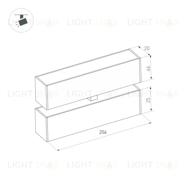Трековый светильник Arlight MAG-FLAT-FOLD-25-S200-6W 034235 034235