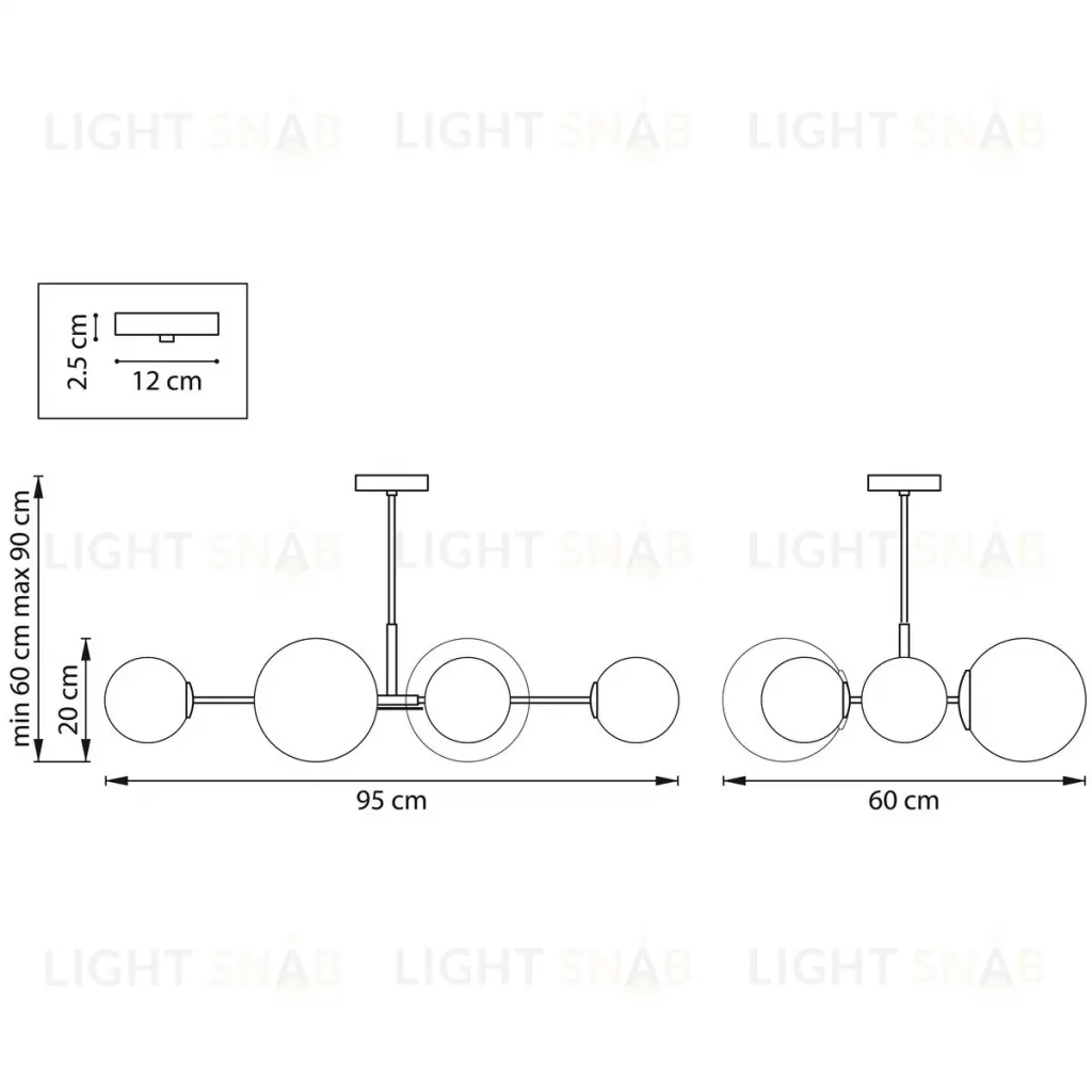 Люстра на штанге Lightstar Croco 815460 815460