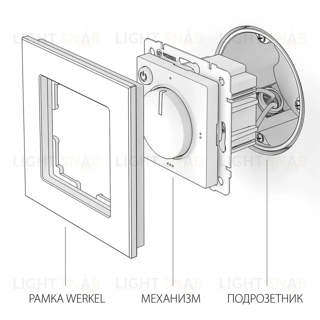 Терморегулятор электромеханический для теплого пола Werkel W1151101 4690389155284 4690389155284