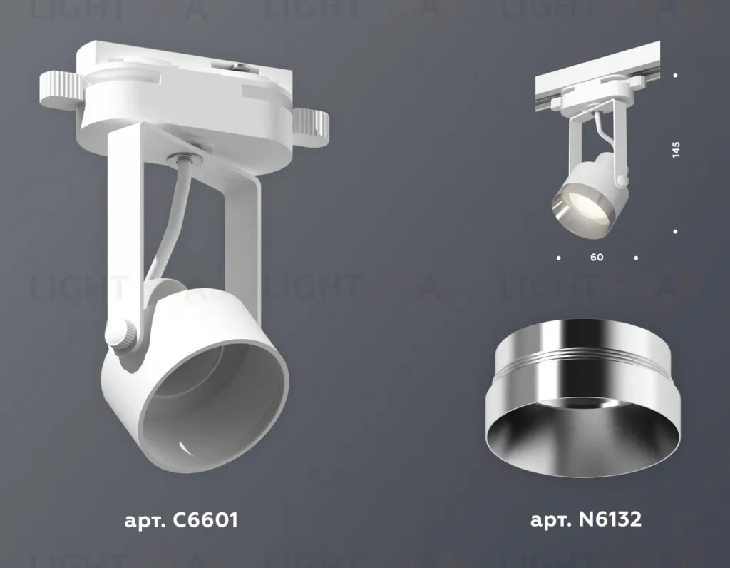 Трековый однофазный светильник Ambrella Light Track System XT6601042 (C6601, N6132) XT6601042