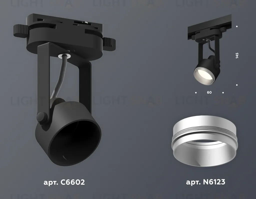 Трековый однофазный светильник Ambrella Light Track System XT6602022 (C6602, N6123) XT6602022