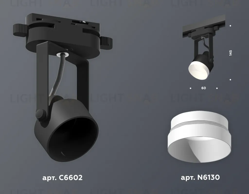 Трековый однофазный светильник Ambrella Light Track System XT6602040 (C6602, N6130) XT6602040
