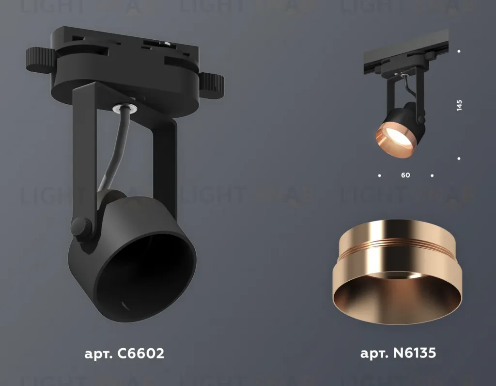Трековый однофазный светильник Ambrella Light Track System XT6602045 (C6602, N6135) XT6602045