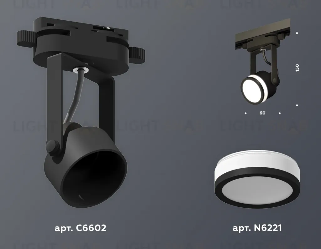 Трековый однофазный светильник Ambrella Light Track System XT6602080 (C6602, N6221) XT6602080