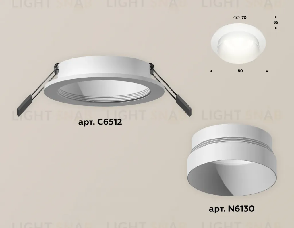 Встраиваемый светильник Ambrella Light Techno Spot XC6512020 (C6512, N6130) XC6512020