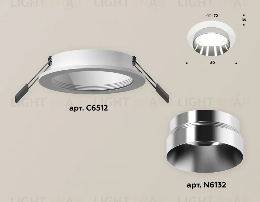 Встраиваемый светильник Ambrella Light Techno Spot XC6512022 (C6512, N6132) XC6512022