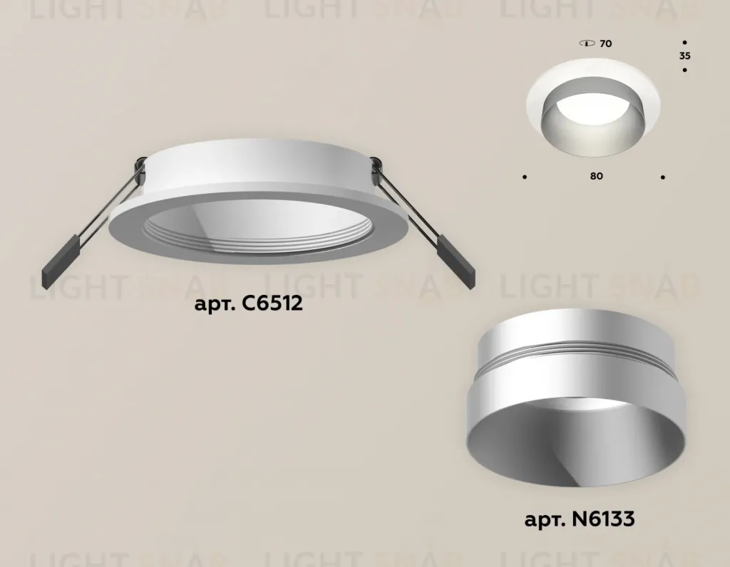 Встраиваемый светильник Ambrella Light Techno Spot XC6512023 (C6512, N6133) XC6512023