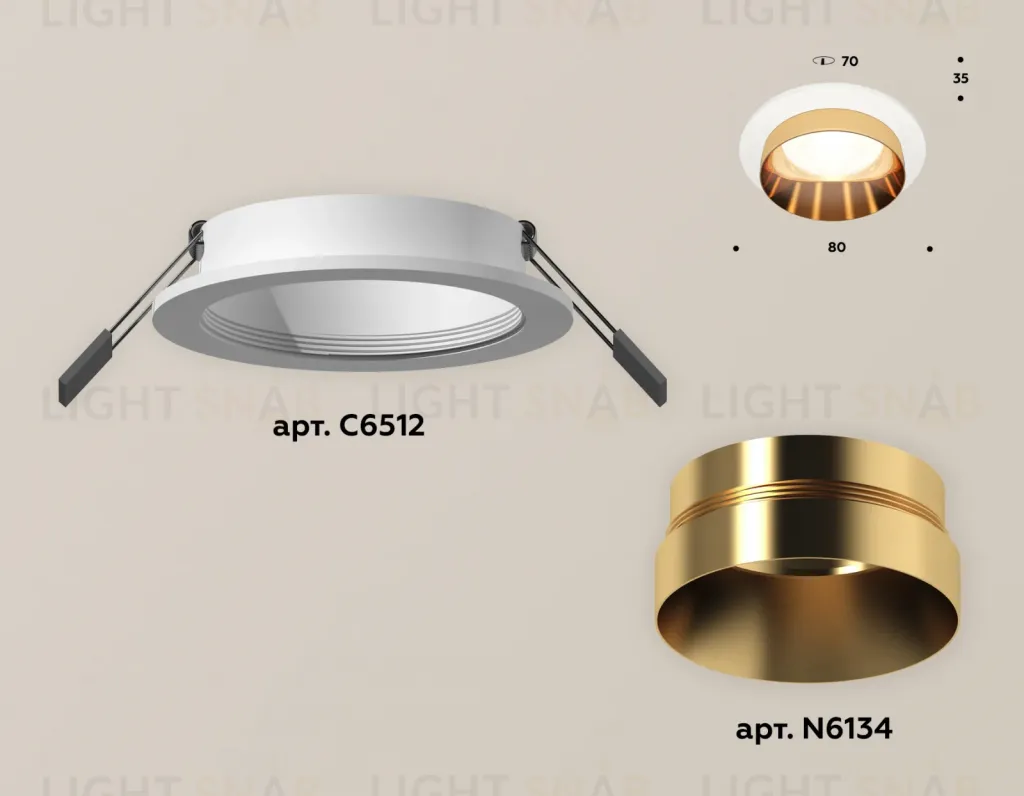 Встраиваемый светильник Ambrella Light Techno Spot XC6512024 (C6512, N6134) XC6512024