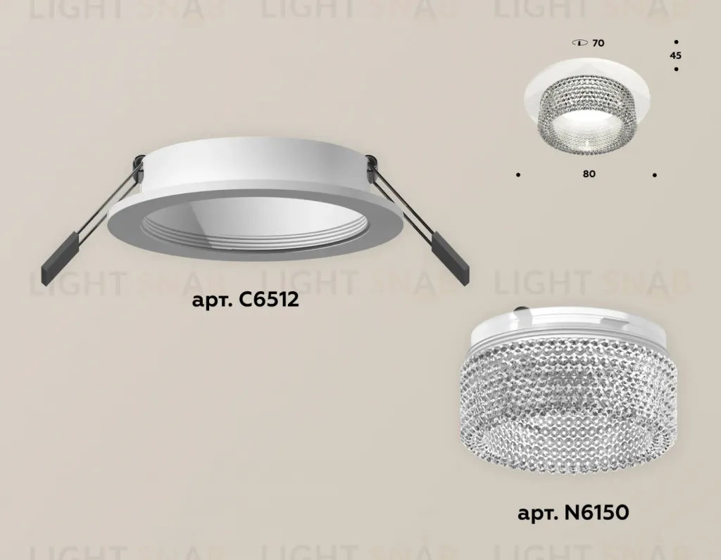 Встраиваемый светильник Ambrella Light Techno Spot XC6512040 (C6512, N6150) XC6512040