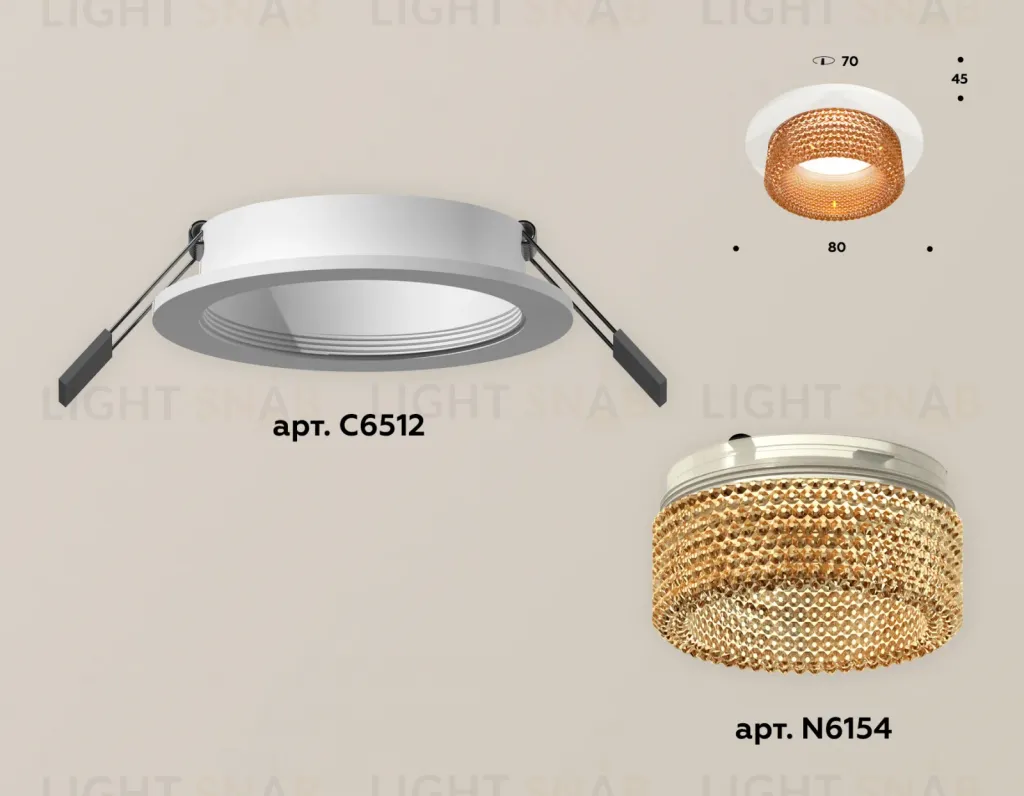 Встраиваемый светильник Ambrella Light Techno Spot XC6512044 (C6512, N6154) XC6512044