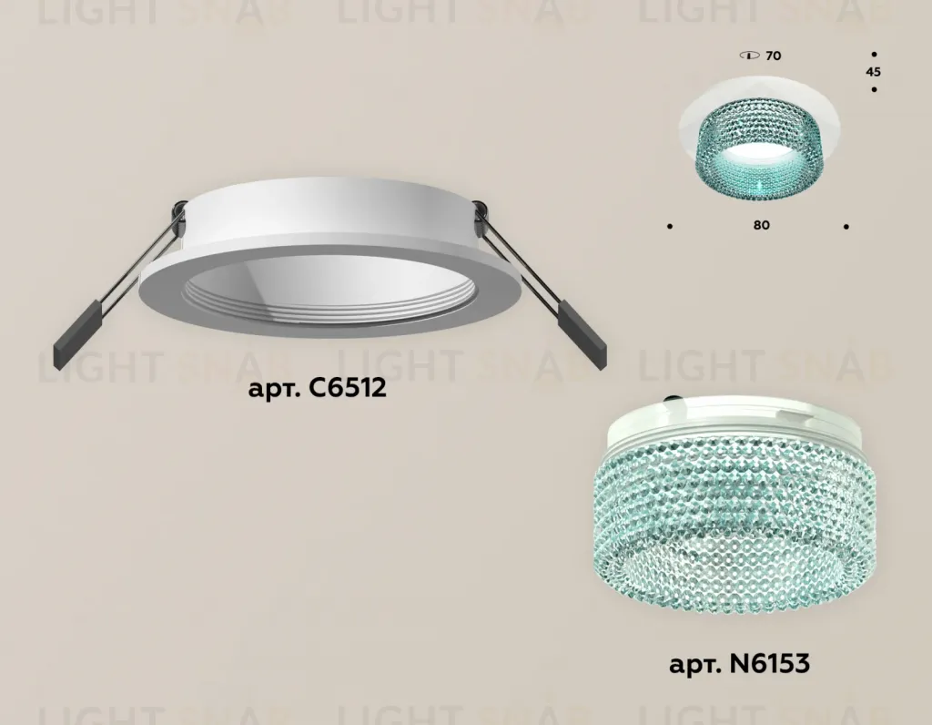 Встраиваемый светильник Ambrella Light Techno Spot XC6512043 (C6512, N6153) XC6512043