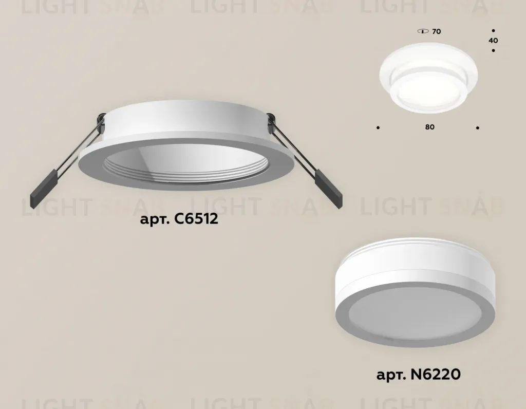 Встраиваемый светильник Ambrella Light Techno Spot XC6512060 (C6512, N6220) XC6512060