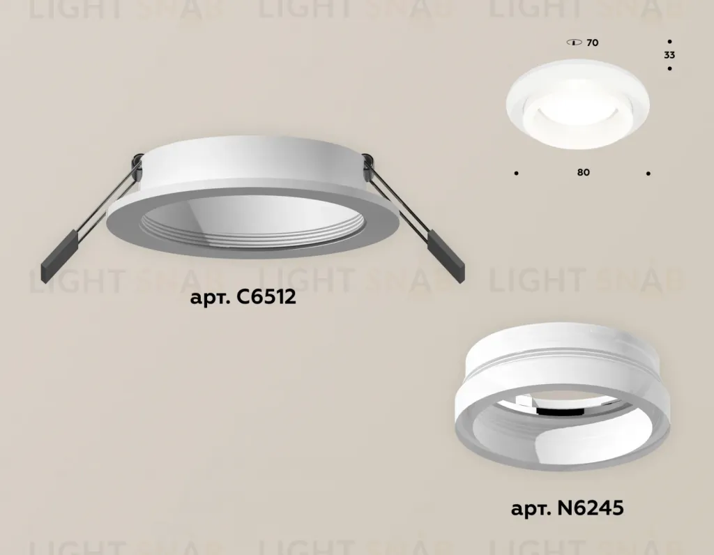 Встраиваемый светильник Ambrella Light Techno Spot XC6512065 (C6512, N6245) XC6512065