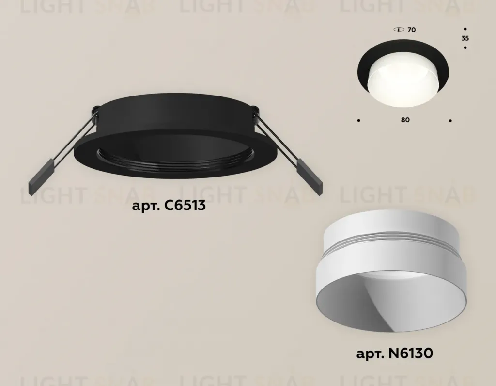 Встраиваемый светильник Ambrella Light Techno Spot XC6513020 (C6513, N6130) XC6513020