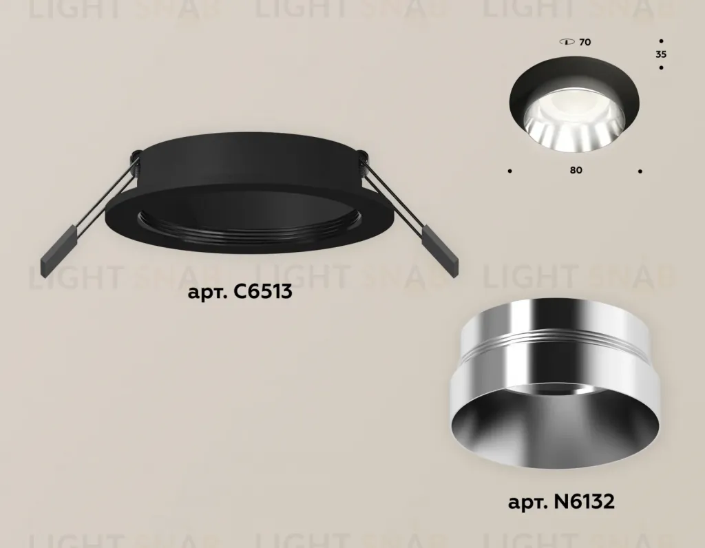 Встраиваемый светильник Ambrella Light Techno Spot XC6513022 (C6513, N6132) XC6513022