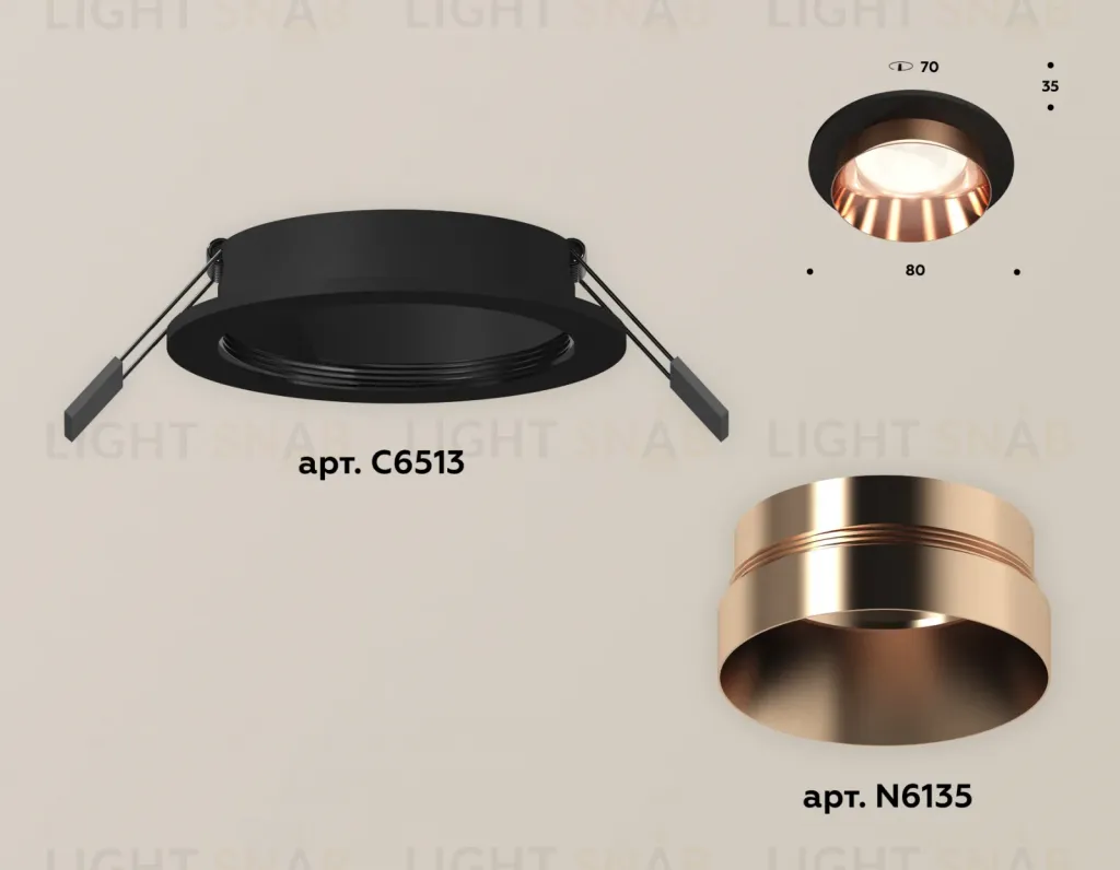 Встраиваемый светильник Ambrella Light Techno Spot XC6513025 (C6513, N6135) XC6513025