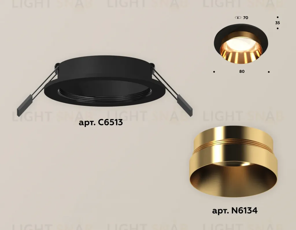 Встраиваемый светильник Ambrella Light Techno Spot XC6513024 (C6513, N6134) XC6513024