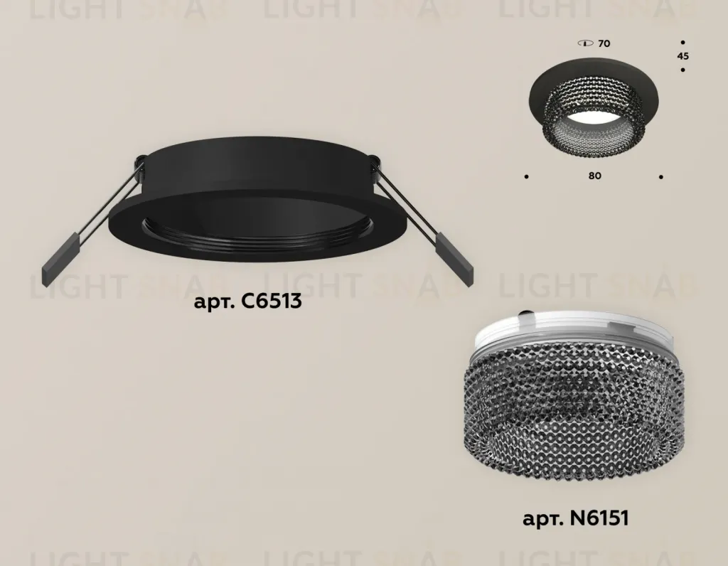 Встраиваемый светильник Ambrella Light Techno Spot XC6513041 (C6513, N6151) XC6513041
