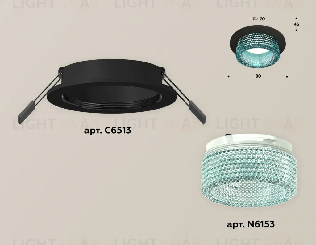 Встраиваемый светильник Ambrella Light Techno Spot XC6513043 (C6513, N6153) XC6513043