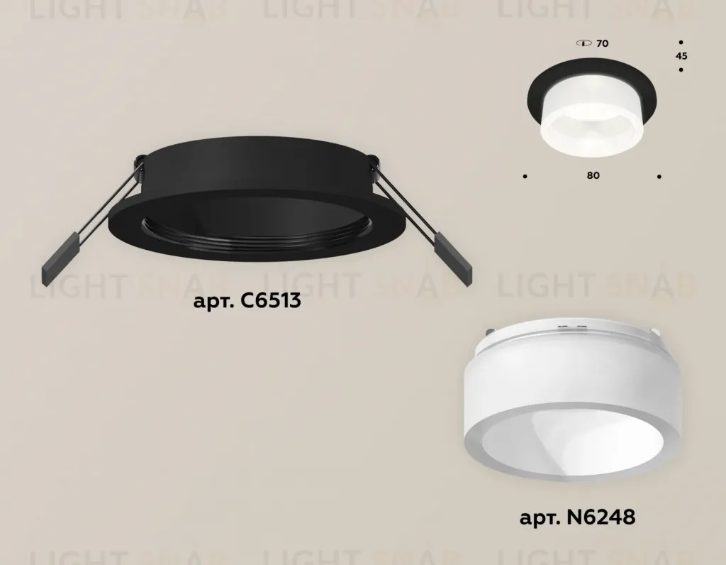 Встраиваемый светильник Ambrella Light Techno Spot XC6513066 (C6513, N6248) XC6513066